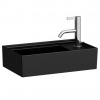 Laufen Kartell Umývátko 46x28 cm s otvorem, černá mat H8153347161111 Laufen Kartell Umývátko 46x28 cm s otvorem, černá mat H8153347161111