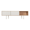 TV stolík z dubového dreva v bielo-prírodnej farbe 160x48 cm Fina – Gazzda TV stolík z dubového dreva v bielo-prírodnej farbe 160x48 cm Fina – Gazzda