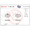 BREMBO Sada brzdových platničiek kotúčovej brzdy BREMBO P 06 116 BREMBO Sada brzdových platničiek kotúčovej brzdy BREMBO P 06 116