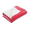 Biante Detská obojstranná deka Minky bodky/Polar MKP-019 Jahodová červená 100x150 cm Biante Detská obojstranná deka Minky bodky/Polar MKP-019 Jahodová červená 100x150 cm