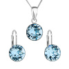 PAVONA Sada šperkov s krištáľmi Swarovski náušnice, retiazka a prívesok modré okrúhle 39140.3 aqua PAVONA Sada šperkov s krištáľmi Swarovski náušnice, retiazka a prívesok modré okrúhle 39140.3 aqua