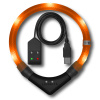 LEUCHTIE Easy Charge USB LED svietiaci obojok magnetický senzor sunset orange 42,5 cm LEUCHTIE Easy Charge USB LED svietiaci obojok magnetický senzor sunset orange 42,5 cm