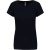 KARIBAN VINTAGE K3013 / Dámske elastické tričko s krátkym rukávom - navy S KARIBAN VINTAGE K3013 / Dámske elastické tričko s krátkym rukávom - navy S