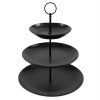 Hit Etažér třípatrový porcelánový 26x34 cm černá HT-24302291 Hit Etažér třípatrový porcelánový 26x34 cm černá HT-24302291
