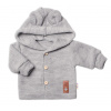 Elegantný pletený svetrík s gombíkmi a kapucňou s uškami Baby Nellys, sivý, veľ. 86 Baby Nellys Elegantný pletený svetrík s gombíkmi a kapucňou s uškami Baby Nellys, sivý, veľ. 86 Baby Nellys