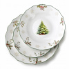 Sada 3 porcelánových tanierov na vianočný stromček santa lila Sada 3 porcelánových tanierov na vianočný stromček santa lila