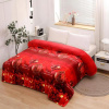 Vianočná deka 150×200 cm – červená so zlatým vzorom KMT150X200 Vianočná deka 150×200 cm – červená so zlatým vzorom KMT150X200