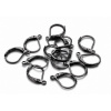 Zapínacie náušnice 15mm s očkom 3 páry - gunmetal Zapínacie náušnice 15mm s očkom 3 páry - gunmetal
