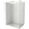 Mexen Kioto-XF sprchová stena Walk-in s rámom 160 x 80 cm, transparentná 10 mm, zlatá brúsená - 800-160-202-04-55-080-XF Mexen Kioto-XF sprchová stena Walk-in s rámom 160 x 80 cm, transparentná 10 mm, zlatá brúsená - 800-160-202-04-55-080-XF