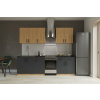 VerDesign, SILVER jednoduchá kuchynská linka 200 cm, dub kraft zlatý-antracyt LTD VerDesign, SILVER jednoduchá kuchynská linka 200 cm, dub kraft zlatý-antracyt LTD