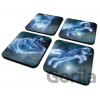 CurePink Tácky pod sklenice Harry Potter Patronus balení 4 ks 10x10cm CurePink Tácky pod sklenice Harry Potter Patronus balení 4 ks 10x10cm