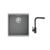 STRONG K-StrongSinks S3 Set drez Hron 430x460mm granit šedá + Batéria Ipoly čierna STRONG K-StrongSinks S3 Set drez Hron 430x460mm granit šedá + Batéria Ipoly čierna