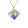 Prívesok Swarovski elements šachovnicový štvorec 12 mm dúhový Crystal AB Prívesok Swarovski elements šachovnicový štvorec 12 mm dúhový Crystal AB