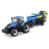 Bburago Farm tractor New Holland T7.315 with Cultivator Bburago Farm tractor New Holland T7.315 with Cultivator