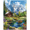 Diamantové maľovanie Norimpex 40x30 cm Horská chata pri rozkvitnutom jazere Diamantové maľovanie Norimpex 40x30 cm Horská chata pri rozkvitnutom jazere