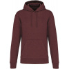 Kariban | K4027, Pánska ekologická mikina s kapucňou, červená Wine Heather, 3XL Kariban | K4027, Pánska ekologická mikina s kapucňou, červená Wine Heather, 3XL