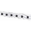 Houseland Flow Nástenný vešiak 63 cm, bielo-čierny Houseland Flow Nástenný vešiak 63 cm, bielo-čierny