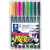 Staedtler, 31-S WP8, Lumocolor, súprava permanentných popisovačov, rôzne šírky, 8 ks Staedtler, 31-S WP8, Lumocolor, súprava permanentných popisovačov, rôzne šírky, 8 ks