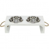 BE NORDIC bar s miskami, 2 × 0,4 l/ø 14 cm/38 × 18 × 10 cm, MDF/nerez, biela BE NORDIC bar s miskami, 2 × 0,4 l/ø 14 cm/38 × 18 × 10 cm, MDF/nerez, biela