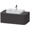 DURAVIT Happy D.2 Plus závesná skrinka pod umývadlo pod dosku, 1 zásuvka, 1000 x 550 x 354 mm, grafit super matná, HP494108080 DURAVIT Happy D.2 Plus závesná skrinka pod umývadlo pod dosku, 1 zásuvka, 1000 x 550 x 354 mm, grafit super matná, HP494108080