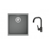 STRONG K-StrongSinks S3 Set drez Hron 430x460mm granit šedá + Batéria Garonne čierna STRONG K-StrongSinks S3 Set drez Hron 430x460mm granit šedá + Batéria Garonne čierna