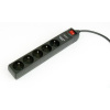 GEMBIRD surge protector, 5 zásuvek French sockets, 3.0m, black, přepětová ochrana GEMBIRD surge protector, 5 zásuvek French sockets, 3.0m, black, přepětová ochrana