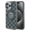 Karl Lagerfeld IML MagSafe iPhone 15 Pro Monogram Karl&Choupette Head čierna Karl Lagerfeld IML MagSafe iPhone 15 Pro Monogram Karl&Choupette Head čierna