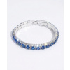 B-TOP Výrazný trblietavý náramok s modrými kryštálmi B-TOP Výrazný trblietavý náramok s modrými kryštálmi