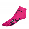 Ponožky nízke Mačka magenta - 39-42 Ponožky nízke Mačka magenta - 39-42