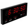 LED nástenné hodiny čierne, odtiene červenej 36 cm LED nástenné hodiny čierne, odtiene červenej 36 cm
