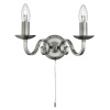 Searchlight Richmond 2Lt Wall Light - Satin Silver Metal Searchlight Richmond 2Lt Wall Light - Satin Silver Metal