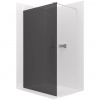 CERANO - Sprchová zástena Walk-in Onyx Round Ľ/P - 8 mm - guľatá vzpera - chróm, grafitové sklo - 90x200 cm CERANO - Sprchová zástena Walk-in Onyx Round Ľ/P - 8 mm - guľatá vzpera - chróm, grafitové sklo - 90x200 cm