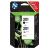 HP 301 combo pack ( černá, 3barená), N9J72AE - HP N9J72AE 2-pack - originálny HP 301 combo pack ( černá, 3barená), N9J72AE - HP N9J72AE 2-pack - originálny