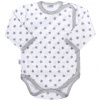 Dojčenské body celorozopínacie New Baby Classic II sivé s hviezdičkami 62 (3-6m) Dojčenské body celorozopínacie New Baby Classic II sivé s hviezdičkami 62 (3-6m)