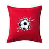 Futbalová lopta v triku - Vankúš 50x50 - 50x50 - Vrátane výplne ( Červená ) Futbalová lopta v triku - Vankúš 50x50 - 50x50 - Vrátane výplne ( Červená )