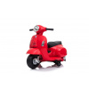 Elektrická motorka Vespa GTS, červená s pomocnými kolesami, Licencované, 6V Batéria, 30W motor Elektrická motorka Vespa GTS, červená s pomocnými kolesami, Licencované, 6V Batéria, 30W motor