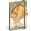 NOTIQUE Notes Alfons Mucha Poézia, linajkový, 13 x 21 cm NOTIQUE Notes Alfons Mucha Poézia, linajkový, 13 x 21 cm