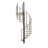 Minka STAIRS Kombinované točité schodisko Venezia dub/čierna pr. 160 cm Minka STAIRS Kombinované točité schodisko Venezia dub/čierna pr. 160 cm