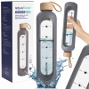 Motivačná sklenená fľaša na vodu AquaFloow MotivateGlass 1L šedá Motivačná sklenená fľaša na vodu AquaFloow MotivateGlass 1L šedá