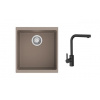 STRONG K-StrongSinks S3 Set drez Hron 430x460mm granit béžová + Batéria Ipoly čierna STRONG K-StrongSinks S3 Set drez Hron 430x460mm granit béžová + Batéria Ipoly čierna