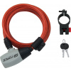 FORCE zámek F RON spirálový s držákem 185cm/8mm, červený FORCE zámek F RON spirálový s držákem 185cm/8mm, červený