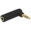 Delock audio adaptér stereo jack 3,5 mm 3 pin samec na samicu pravouhlú Delock audio adaptér stereo jack 3,5 mm 3 pin samec na samicu pravouhlú