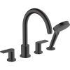 HANSGROHE Vernis Shape 4-otvorová batéria na okraj vane, vyloženie výtoku 211 mm, matná čierna, 71459670 HANSGROHE Vernis Shape 4-otvorová batéria na okraj vane, vyloženie výtoku 211 mm, matná čierna, 71459670