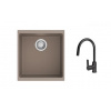 STRONG K-StrongSinks S3 Set drez Hron 430x460mm granit béžová + Batéria Loira čierna STRONG K-StrongSinks S3 Set drez Hron 430x460mm granit béžová + Batéria Loira čierna