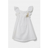 Dievčenské ľanové šaty United Colors of Benetton 43WBGV026.P.Seasonal biela 104 Dievčenské ľanové šaty United Colors of Benetton 43WBGV026.P.Seasonal biela 104
