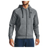 Under Armour Rival Fleece Fz Hoodie Pitch Gray Light Heather/ Onyx White Under Armour Rival Fleece Fz Hoodie Pitch Gray Light Heather/ Onyx White