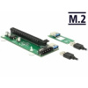 Delock Riser Card M.2 Key B+M > PCI Express x16 s 30 cm USB kabelem Delock Riser Card M.2 Key B+M > PCI Express x16 s 30 cm USB kabelem