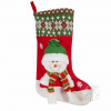 Vianočná ponožka SNOW 25x50cm červená/zelená Vianočná ponožka SNOW 25x50cm červená/zelená