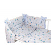 BABY NELLYS 3-dielna sada mantinel s obliečkami, Líška a zajac, modré, 135x100 cm BABY NELLYS 3-dielna sada mantinel s obliečkami, Líška a zajac, modré, 135x100 cm