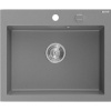 Mexen Elix, 1-komorový granitový drez 600 x 500 mm, sivý, chrómový sifón - 6525601005-71 Mexen Elix, 1-komorový granitový drez 600 x 500 mm, sivý, chrómový sifón - 6525601005-71